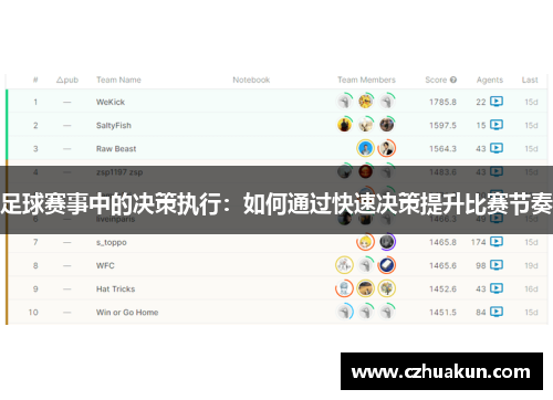 足球赛事中的决策执行：如何通过快速决策提升比赛节奏